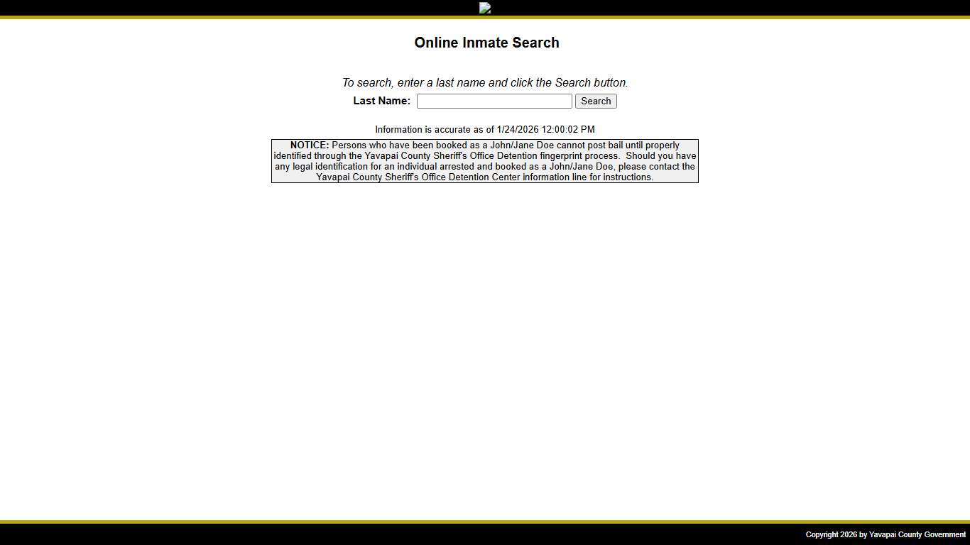 YCSO Inmate Search